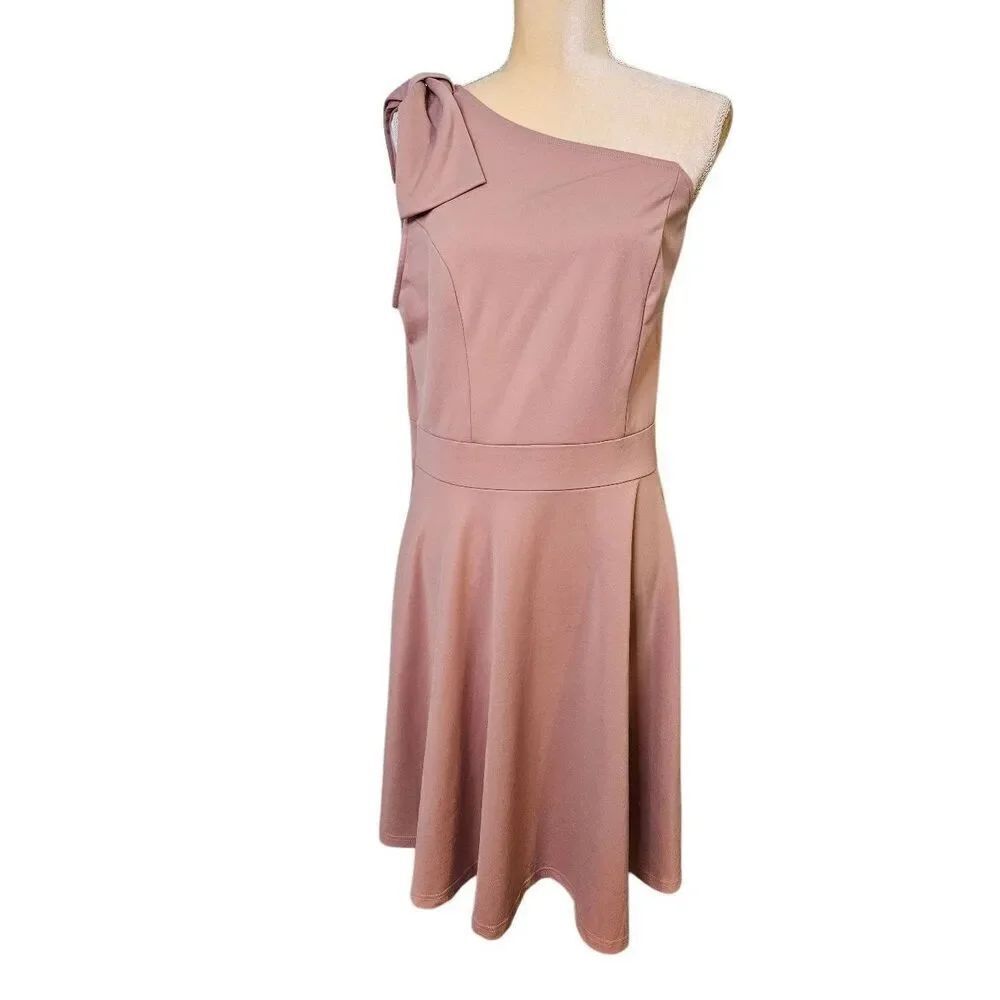 Jasambac mauve one shoulder midi dress. Size XL.